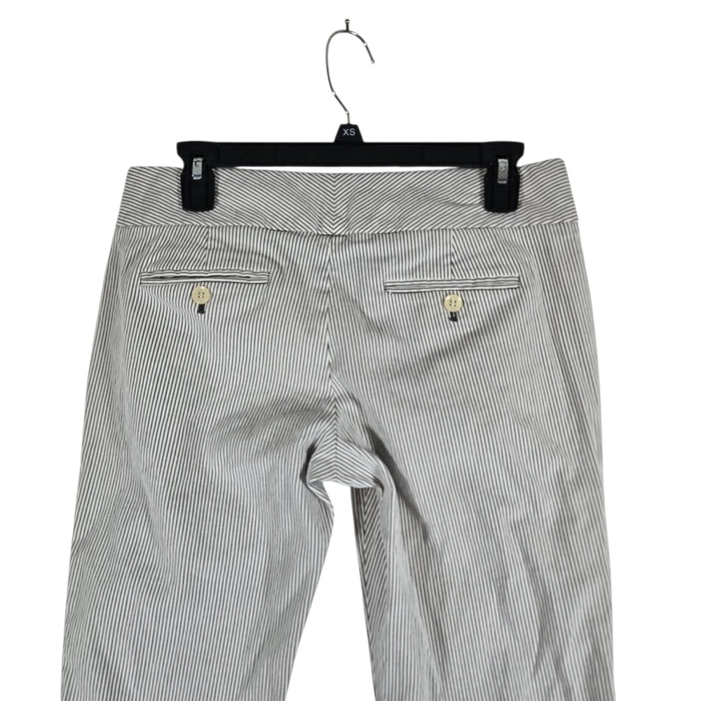 The Limited Drew Fit Pants Womens 6 Gray Striped Seersucker Bootcut Low Rise - Picture 9 of 9